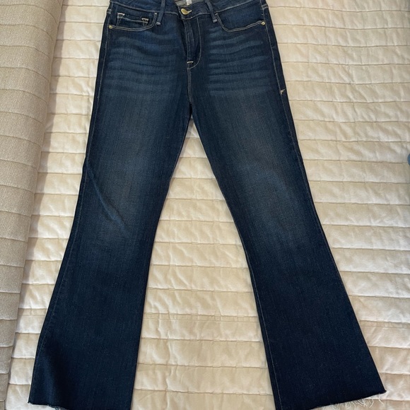 Frame crop mini boot cut jeans, dark wash. Great brand! - Picture 5 of 5